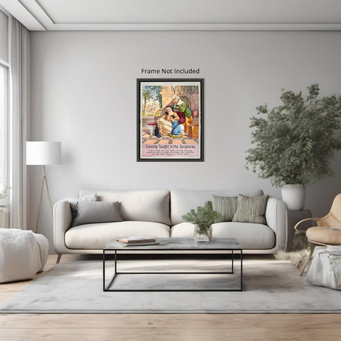 Posterizer 1 pcs-Timothy taught in the scriptures poster-Religious Posters-Gifts for Christians -Decor for Church, Sunday School Classroom- unfram...